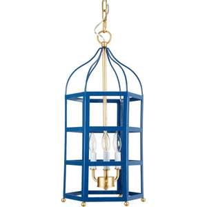 NAVY BLUE AND GOLD PERRIN PENDANT